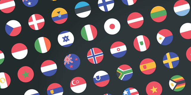 58 country flags (vector icons)