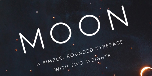 Moon – simple, rounded font