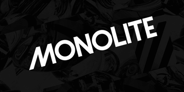 Monolite – geometric sans-serif font