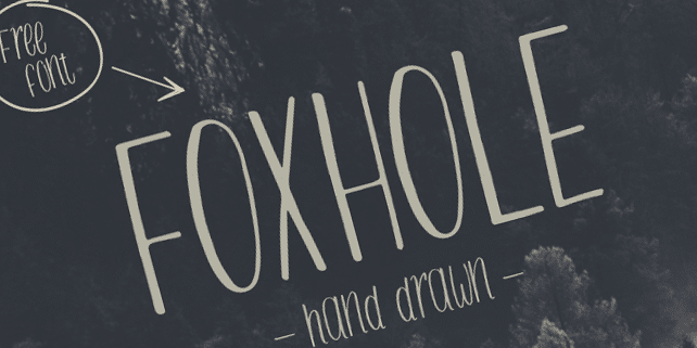 Foxhole – hand drawn typeface