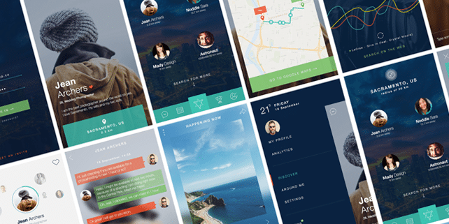 Nerdial – modern mobile app UI kit