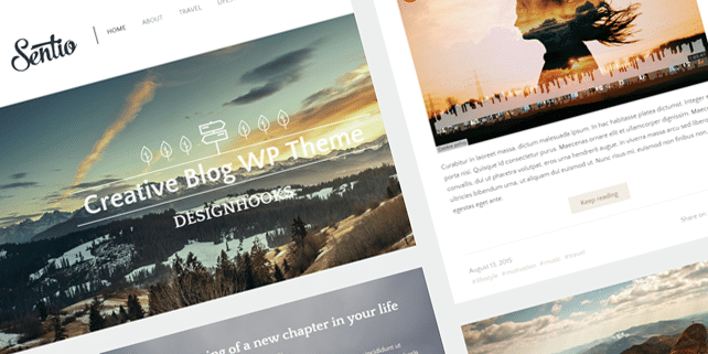 Sentio – elegant blog WordPress theme