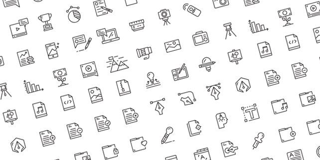 64 fresh outline vector icons