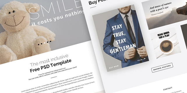 Quote – subtle, modern PSD template