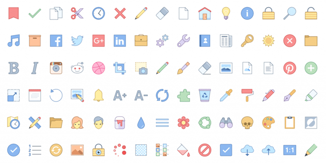 100 office icons