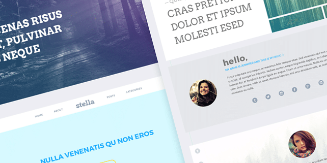 Stella – polished blog UI kit