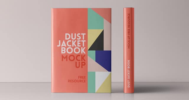 dust jacket book mockup