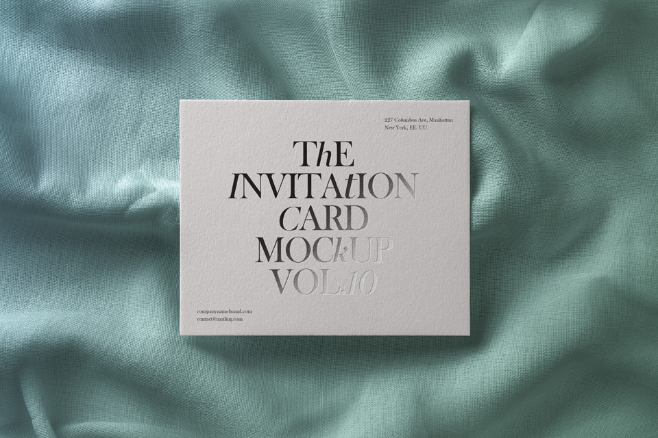 Invitation Card PSD Mockup
