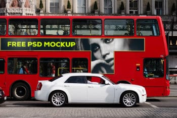 London Bus Billboard Mockup