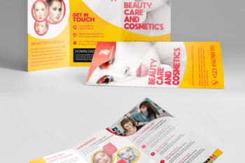 Download PSD Brochure Mockup for Promoting Your Beauty Salon