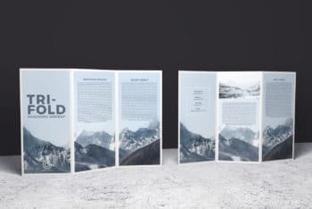 Market Your Business with Double Sided Tri-Fold Brochure PSD Mockup
