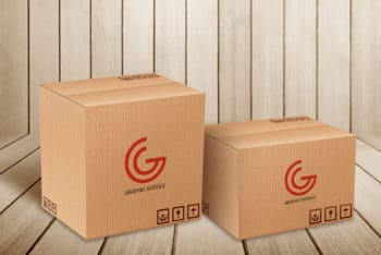 Delivery/Moving Box Mockups Freebie