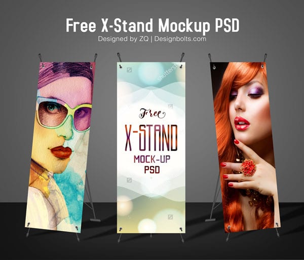 X-Stand Banner Mockup