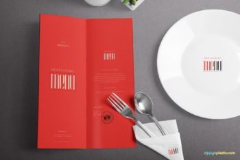 Restaurant Menu PSD Mockup – Sober & Presentable