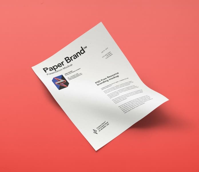 Free Paper PSD Mockup Design
