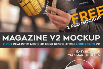 Magazine PSD Mockup with Professional Artwork Touch
