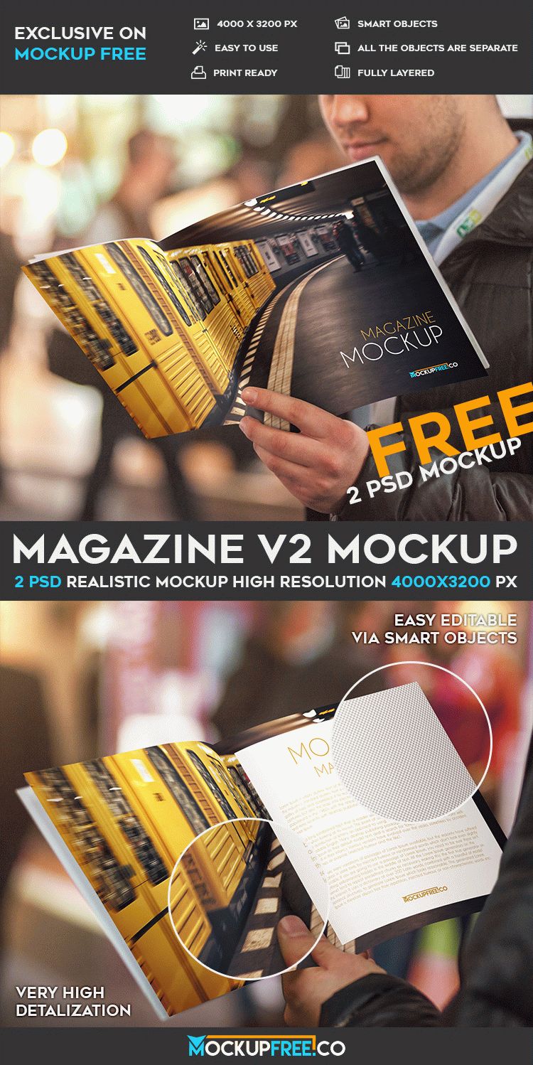 Magazine PSD Mockup Design