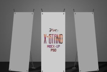 X-Stand Banner Mockup Freebie in PSD