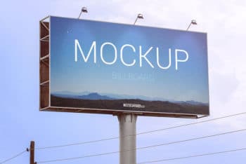 Realistic Free Billboard PSD Mockup