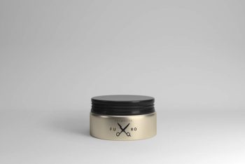 Cosmetic Tin Jar Mockup Freebie in PSD