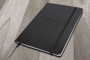 Elegant Dark Free Notebook Mockup