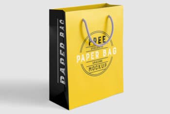 Free Paper Bag Mockup in PSD