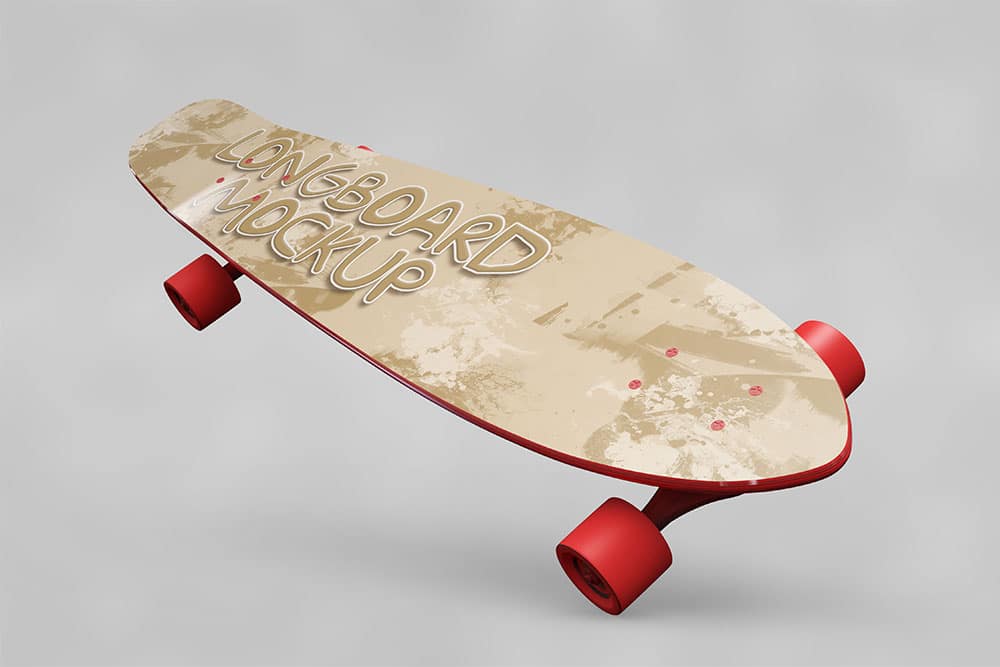 free skateboard mockup