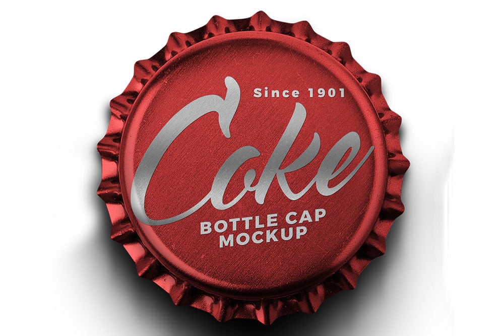 free soft drink bottle cap mockup