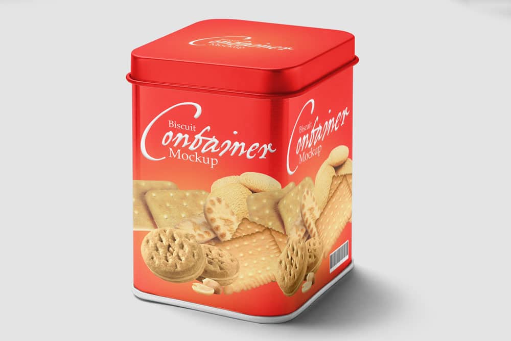free tin container mockup