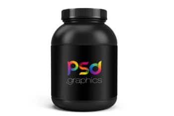 Free Highly-Customized Protein Jar PSD Mockup