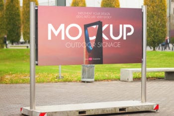 Free High-Resolution Roadside Outdoor Advertising Mockup in PSD