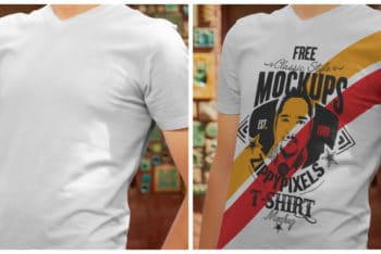 Trendsetting Men T-shirt PSD Mockup