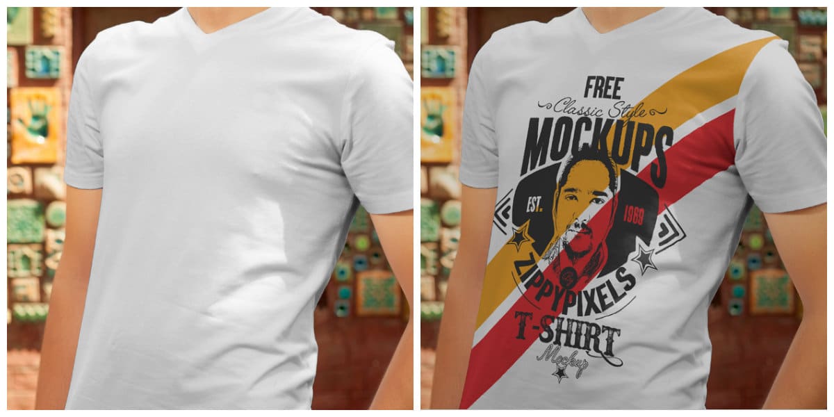 Men T-shirt PSD Mockup Download Free