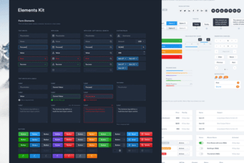 Free Element Dashboard UI kit for Photoshop and Sketch