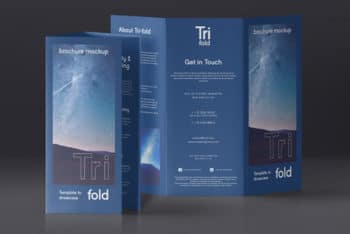 Tri Fold Brochure PSD Mockup to Meet Your Business Promotion Needs