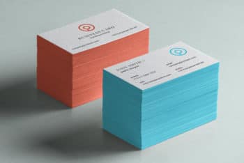 Stack of Free Business Card Mockup Available in PSD Format
