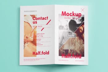 New Bi-fold Brochure PSD Mockup with Exclusive Design