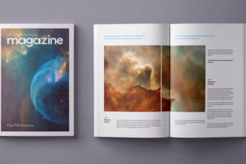 A4 Sized Magazine PSD Mockup with US Letter Compatibility