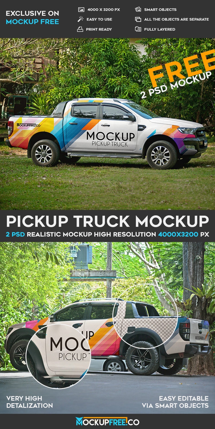 Pickup Truck Mockup