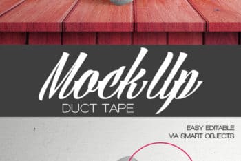 Free Customizable Duct Tape Mockup in PSD