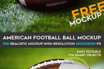 Free American Football Mockup in PSD