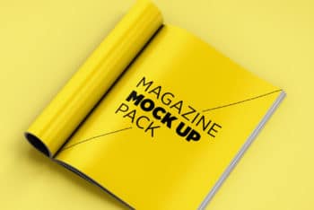 Free Magazine Mockup Pack in PSD