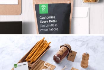 Food Packaging Plus Branding Mockup Freebie