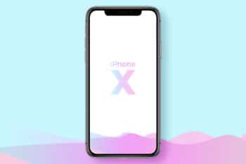 Awesome iPhone X Front Design PSD Mockup