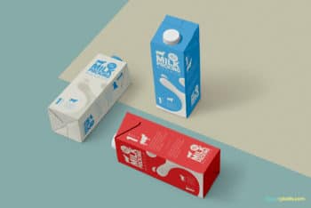 Attractive & Useful Milk Carton PSD Mockup