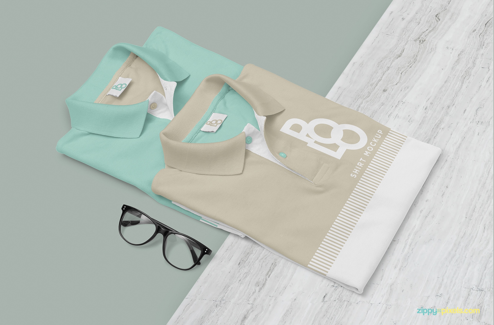 Free Polo T-shirt PSD Mockup Design