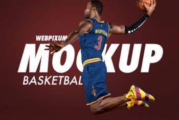 Free NBA Basketball Dunk Mockup