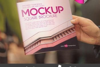 Square Brochure PSD Mockup – Set of 2 (Download for Free)