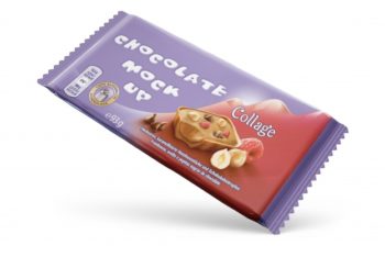 Free Wide Chocolate Packaging Mockup