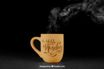 Steamy Coffee Mug Mockup in PSD